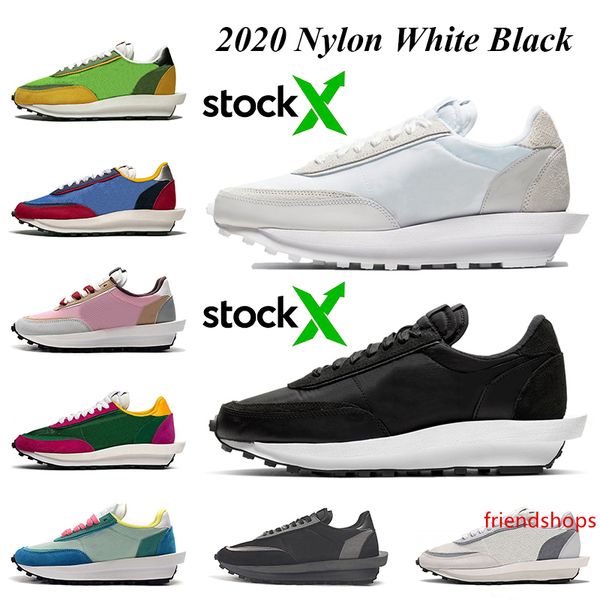 

wholesale sacai waffle ldv women men running shoes stock x nylon white black pine green gusto varsity blue trainers sneakers