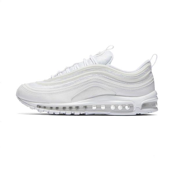 

Trainer 97 hoe men women running hoe tripel white metallic gold ilver bullet