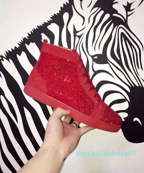 

luxury designer sneakers classical designers shoes red bottom luxury shoes fashion brand studded spikes flat luxury shoe 7 colors t05, Black