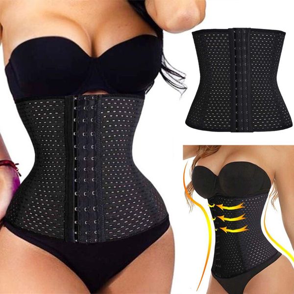 

waist back support women training shaper belt women postpartum slimming weight loss corset body shaper belt bodysuit, Black;gray