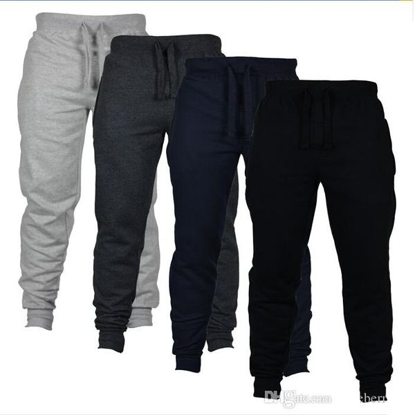 Mens Jogger Pants Hot Sale Sólidos Calças justas em 4 cores do tamanho UE Elastic Calça de Jogging para 4 estações