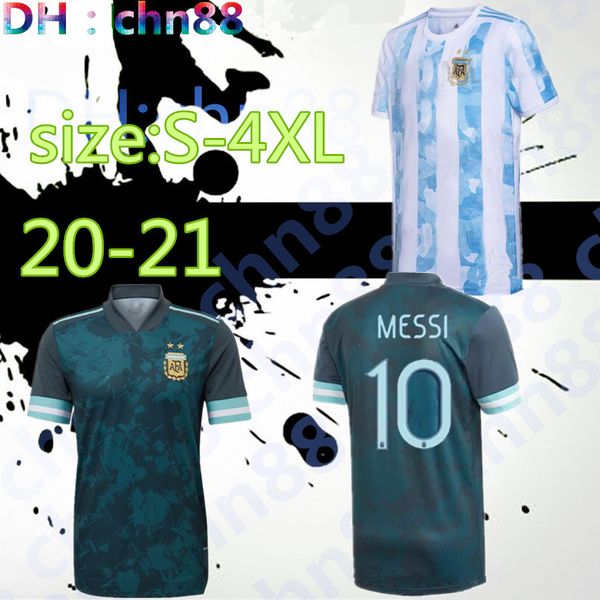 

s-4xl 2020 argentina soccer jersey copa america 20 21 new season messi dybala higuain icardi camisetas de futbol football soccer shirt kit, Black;yellow