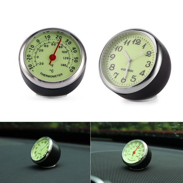 

onever mini car clock thermometer dashboard mechanics temperature gauge automobile inside decoration