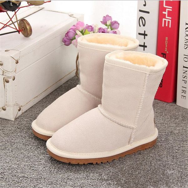 

2020 uigg boot winter waterproof childrens snow boots warm christmas winter girls boys kids boots australian button snow boots baby shoes, Black;grey