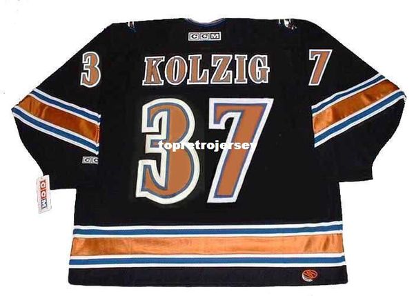 

wholesale mens #37 kolzig washington capitals 1998 ccm vintage away retro hockey jersey, Black;red
