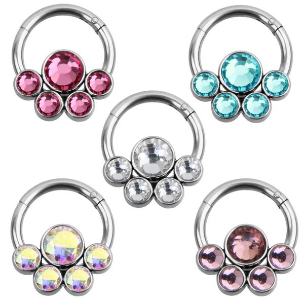 

nose ring silver gold body clip female septum perforated clip jewelry gift 1