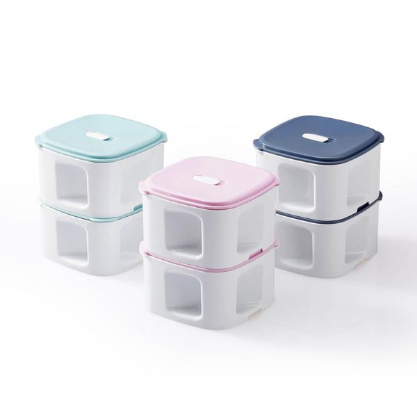 

kalār 920ml square lunch box двухслойный пикника bento контейнер еды из mijiayoupin - синий