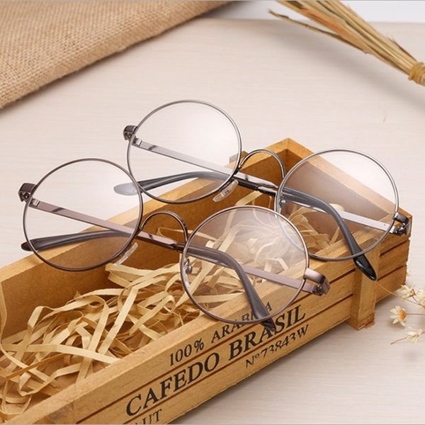 

women round glasses frames glasses with clear lens men optical spectacle frame transparent for, Black
