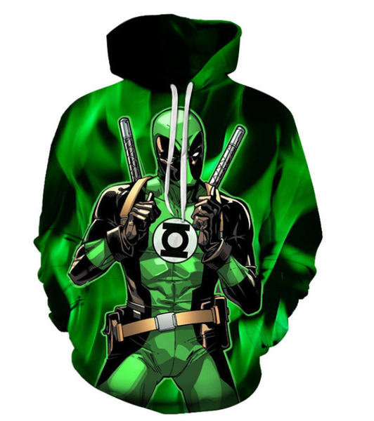 

новая мода аниме deadpool unisex мужчины / женщины толстовки 3d печати streetwear повседневный deadpool с капюшоном пуловер фуфаек hip hop a, Black