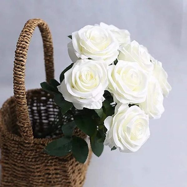 

1pc 50cm rose 10head artificial flowers thousand layer high grade artificial flower bouquet wedding home decorative fake flowers