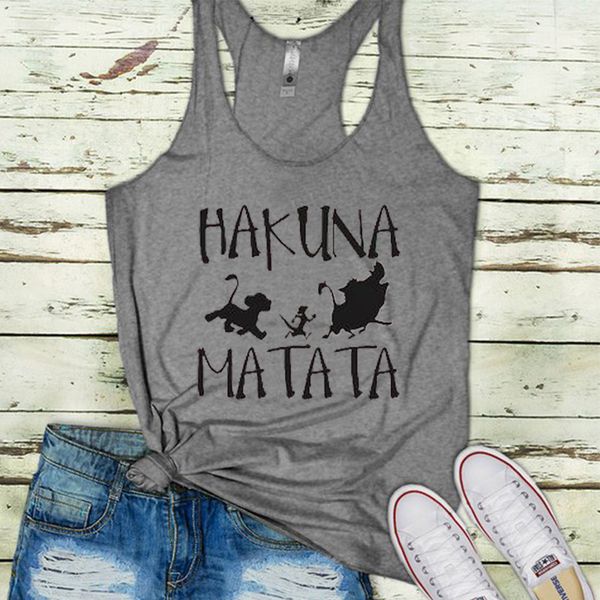 

crop top 2019 hakuna matata верхней части бака женщин aloha gothic плюс размер танки белый девушка сексуальная одежда пляж любовь фестиваль, White