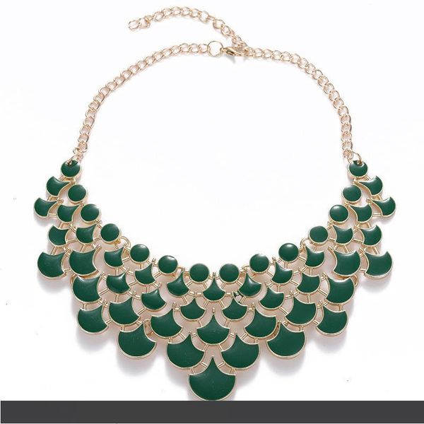 

liuxsp vintage bohemia ожерелье для женщин boho большой большой заявление ожерелье мода ювелирные изделия аксессуары длинный кристалл ожерел, Silver