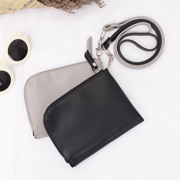 

new lanyard hanging neck mobile phone bag simple retro key change pocket korean leisure card bag mini handbag