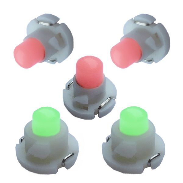 

10pcs t3 t4.2 t4.7 led cob 1smd 12v dashboard winding light bulbs warning indicator light interior white red blue green