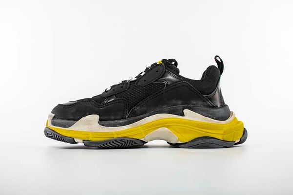 

bag) black/yellow original retro paris triple-s sneakers men women running shoes casual luxury dad shoes tennis designer sports shoes
