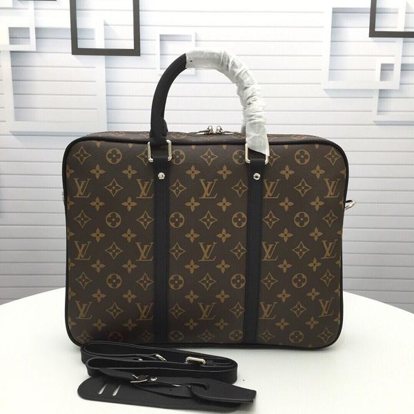 

New fa hion luxury de igner bag leather making de igner briefca e uper large capacity fa hion printing luxury handbag model m41478