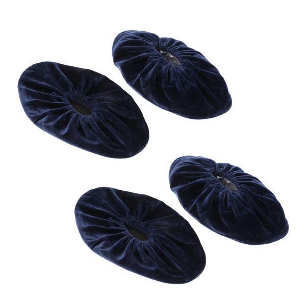 

2x washable slip-on reusable shoe covers boot overshoes for household navy