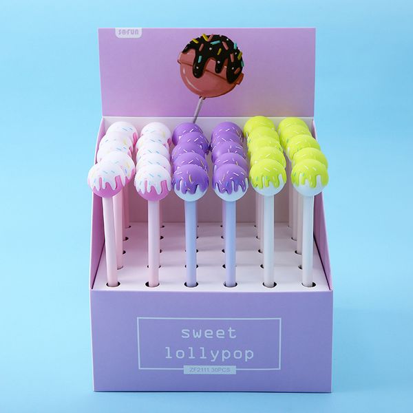 

30 pcs/lot lollipop gel pen cute 0.5mm black ink neutral pen stationery gift material office school writing supplies
