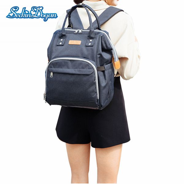 

seckindogan baby diaper bag thermal insulation baby care nappy bag multifunctional for stroller waterproof mummy backpacks
