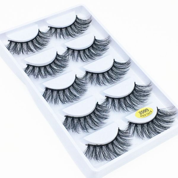 

morwalendi 5pairs 3d faux mink lashes wispy false eyelashes natural lashes dramatic eye makeup beauty extension tools