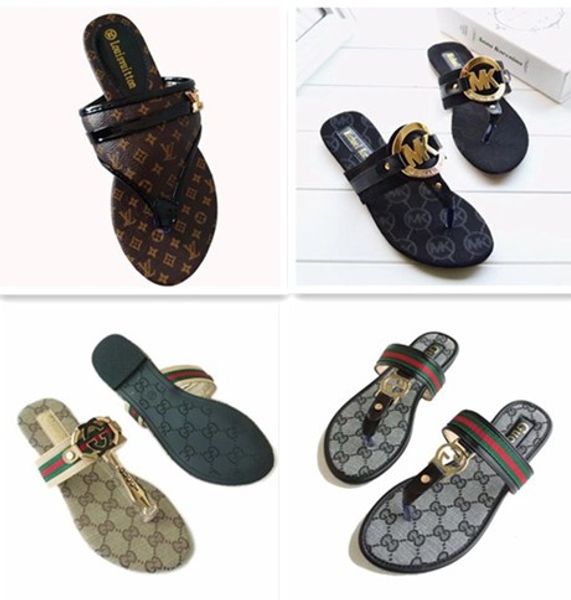 

2019 new women men lide ummer de igner beach indoor flat g hoe brand women andal lipper hou e flip flop