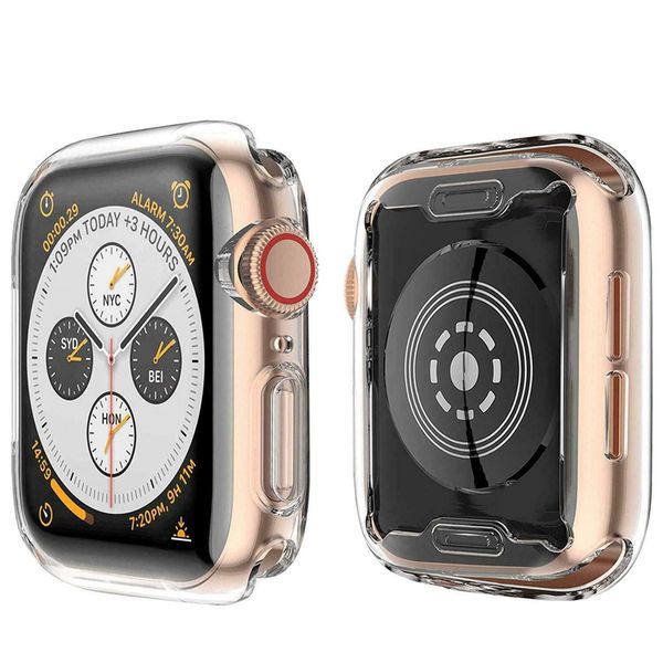 

apple watch 4 case with buit in tpu screen protector-all around protective cases hd clear ultra-thin cover for apple iwatch series 4