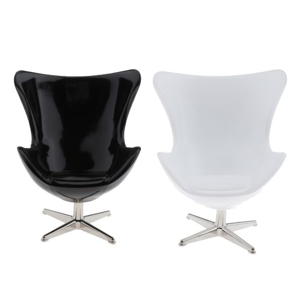 

стильные пластиковые 1/6 стулья мебель игровые наборы для кукольного домика игрушки черный+белый