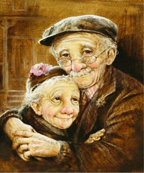 

Full Square/Round Drill 5D DIY Diamond Painting "Old couple" Embroidery Cross Stitch Mosaic Home Decor Art Experience toys Gift A0613