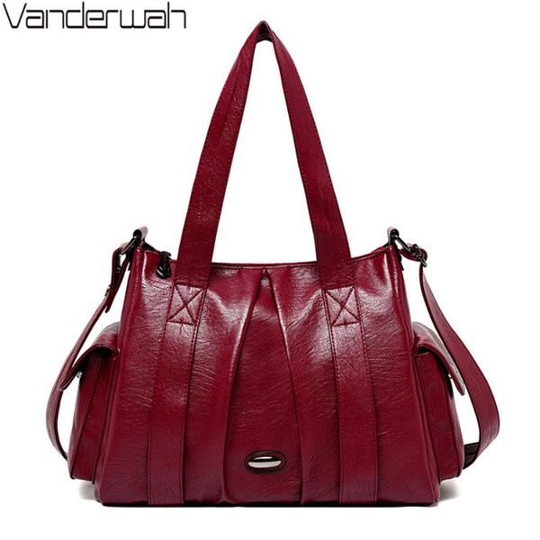 

large capacity ladies shoulder bag pleated crossbody bags for women tote handbags women bags bolso de mujer