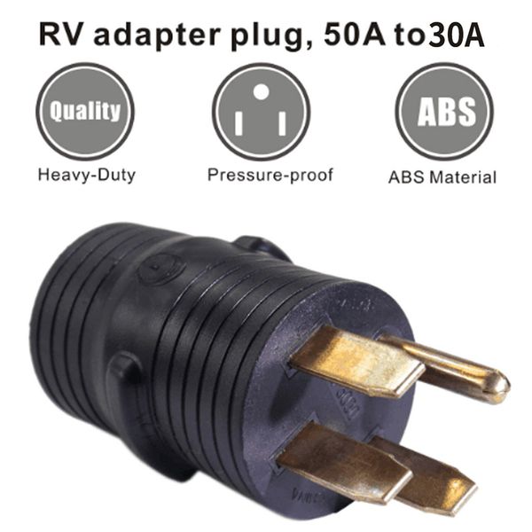 

rv parts & accessories 50a male to 30a female heavy duty locking plug connector power cord replacement receptacle handle jun11
