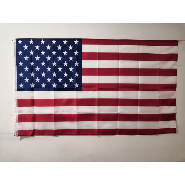 Bandiera USA di alta qualità 3x5 FT Banner americano 90x150cm Festival Party Gift 100D Poliestere Bandiere e striscioni stampati per esterni