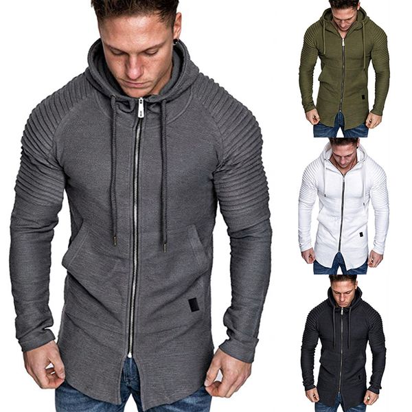 

мужская slim fit с длинным рукавом рубашки с капюшоном мышцы топы толстовка повседневная куртка пальто, Black;brown