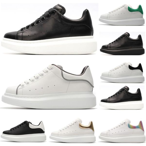 

2019 aec luxury designer 3m reflective white black leather fashion shoes comfortable foot feel flats men and women casual sneakers