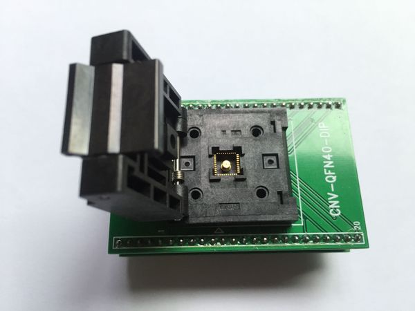 QFN40 İÇİN DIP40 Programcı Adaptörü QFN-40BT-0,5-01 IC Testi Soket QFN40 0.5mm Pitch 6x6mm Enplas Soket Yanık