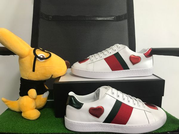 

fashion original designer ace high-end white crystal bee red and green stripes casual sneaker luxury womens casual shoes with box 2019, Black