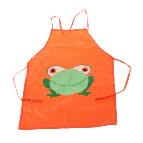 

cute children waterproof apron with cartoon frog prints for painting/cooking