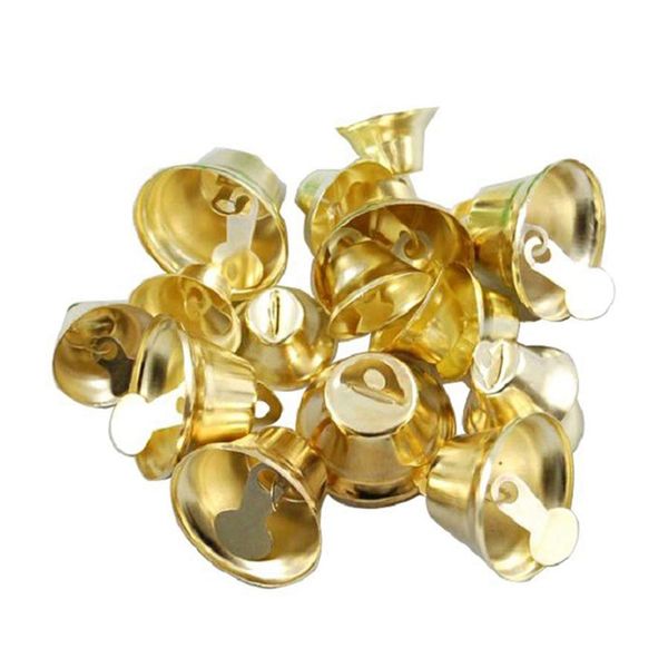 

christmas bells golden metal decorative bells christmas pendant tree hanging holiday decorations 10pcs