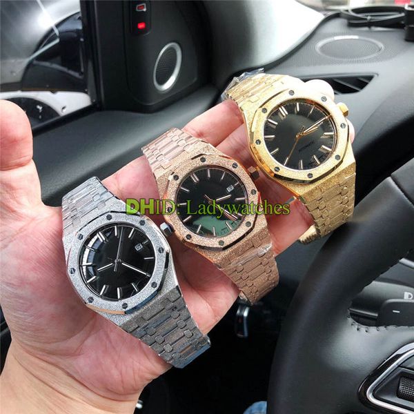 

gold watch mechanical autoamtic movement luxury mens watches 316l stainless steel destigner bracelet sapphire wristwatches with box a325, Slivery;brown