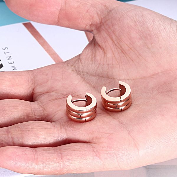 

hoops earring stainless steel rose gold round small hoop earrings for women oorbellen trendy pendiente mujer 2020 earings, Golden