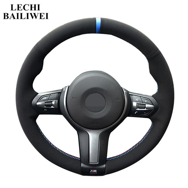 

diy hand-sewing black suede steering wheel cover for m f33 f30 m f86 x6 m6 f85 x5 m5 f12 f13 m4 m3 f82 m2 f80 f87