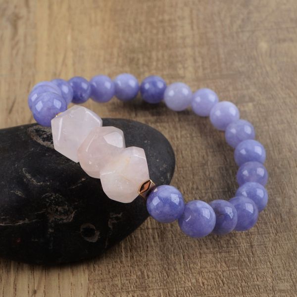 

mixed handmade howlites bracelet natural stones crystal amazonite beaded bracelets women girls bracelet daily jewelry dropship, Golden;silver