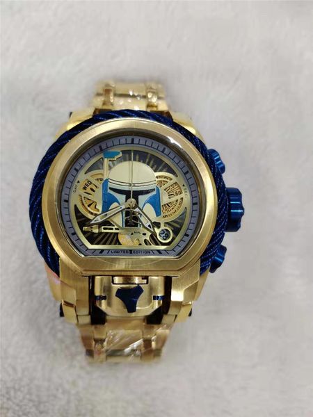 

limited edition invicta men's luxury watch quartz movement full function calendar stainless steel watch no fade watch, Slivery;brown
