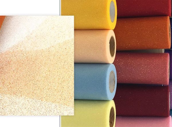 

new festive 25 yards glitter organza tulle roll spool fabric ribbon diy tutu skirt gift craft baby shower wedding party gold silver
