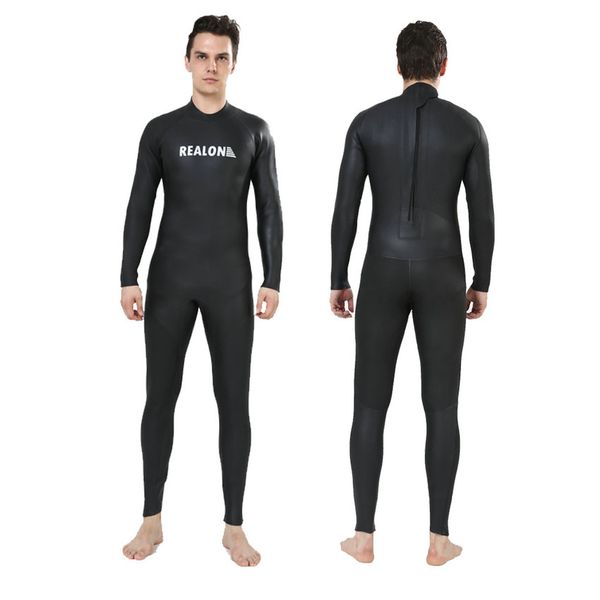 

realon full wetsuits 3mm neoprene smooth skin suit scuba diving snorkeling mens surfing costumes triathlon wetsuit