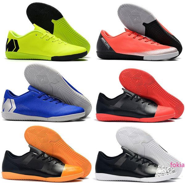 

2019 indoor turf soccer shoes vaporxs 12club tf ic cr7 neymar ronaldo football boots mens low soccer cleats mercurial superfly orange