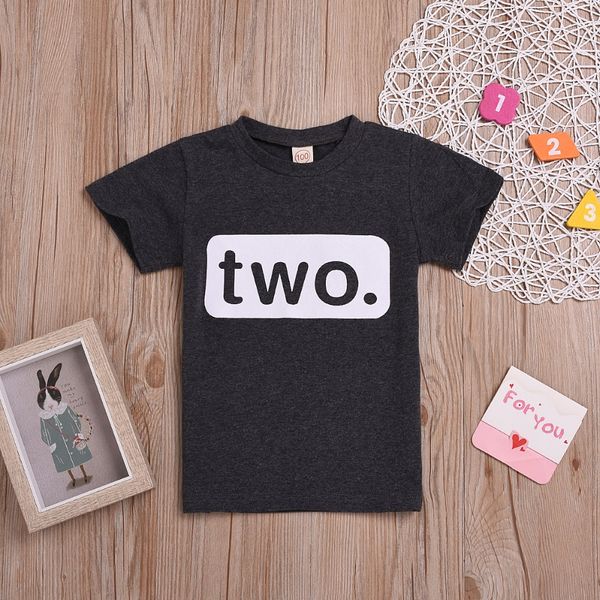 

new 2nd birthday boys t-shirt 2 year old toddler kids tee outfit second two t-shirt party clothes ing, Blue