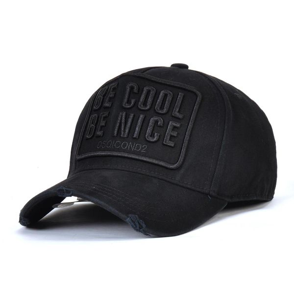 

2019icon men's hat d2 baseball cap designer's cap black casquette golf snapback deluxe cotton hat classic style, Blue;gray