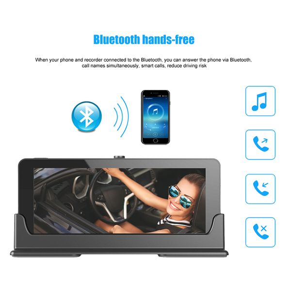

7'' 1080p hd dash camera car dvr 4g wifi car dvr camera gps navigation dual len dash cam adas remote monitor with rear