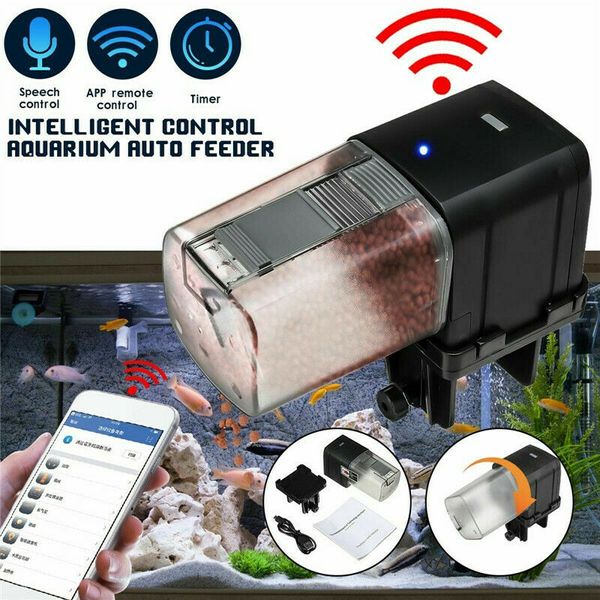 Automatic Fish Feeder Wifi Feeding Dispenser Adjustable Food Tank