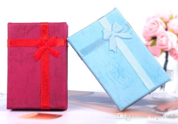 

assorted colors jewelry sets display box necklace earrings ring box 5*8 packaging gift box g191, Black;white